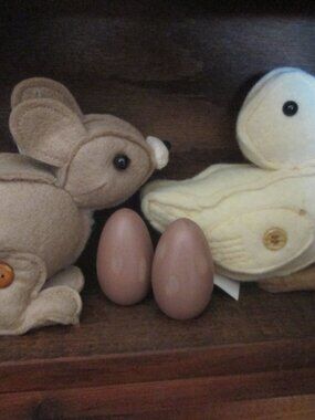 Bunny and Chick stuffed with two eggs